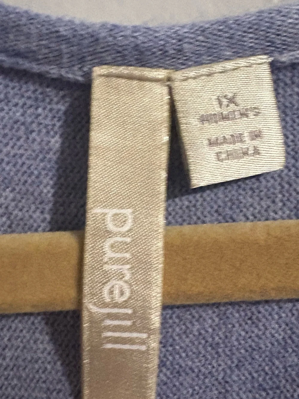 Pure Jill Lavender Cashmere Blend Button Up Cardigan Sweater Oversized Pockets - Picture 3 of 11